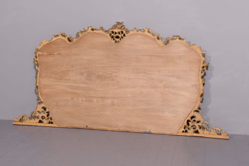 OUTSTANDING LARGE ROCOCO STYLE CARVED GILTWOOD OVERMANTEL MIRROR - ADDITIONAL PHOTO 1