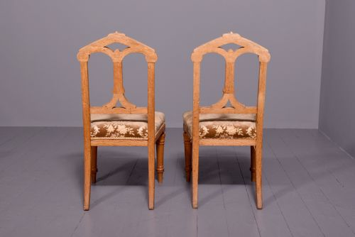 PAIR OF OAK GOTHIC CHAIRS - ADDITIONAL PHOTO 2