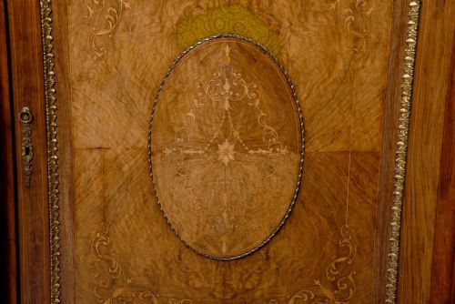 MIDVICTORIAN INLAID WALNUT CREDENZA - ADDITIONAL PHOTO 7