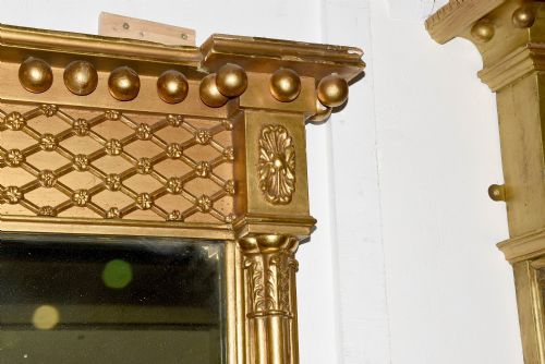 REGENCY GILDED OVERMANTEL MIRROR - ADDITIONAL PHOTO 6