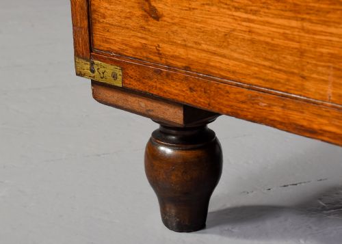 TWOPART TEAK MILITARY CHEST OF DRAWERS - ADDITIONAL PHOTO 6