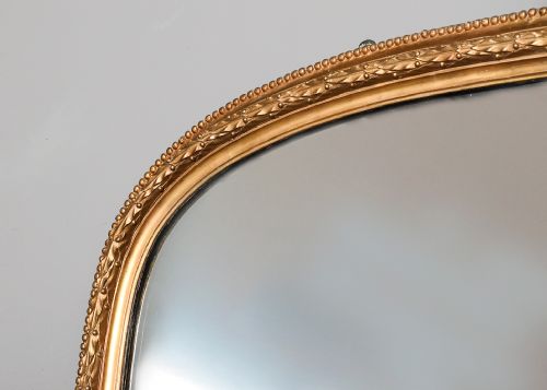 MID VICTORIAN GILTWOOD OVERMANTLE MIRROR - ADDITIONAL PHOTO 4