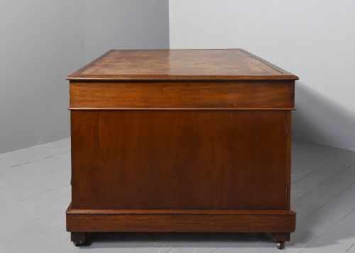 GEORGIAN STYLE MAHOGANY PARTNERS DESK - ADDITIONAL PHOTO 8