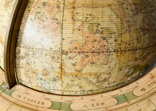 PAIR OF CAREY 12INCH TERRESTRIAL CELESTIAL FLOOR GLOBES - ADDITIONAL PHOTO 3
