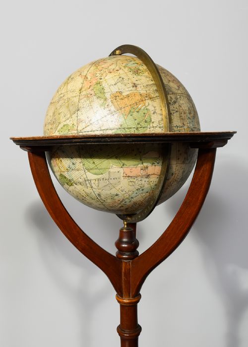 PAIR OF CAREY 12INCH TERRESTRIAL CELESTIAL FLOOR GLOBES - ADDITIONAL PHOTO 7