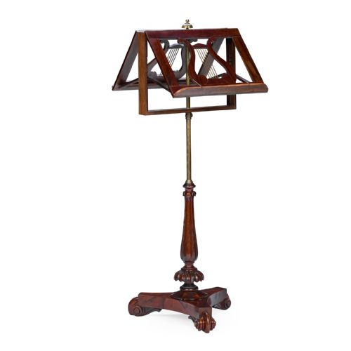 GEORGE IV ROSEWOOD DUET MUSIC STAND - ADDITIONAL PHOTO 1