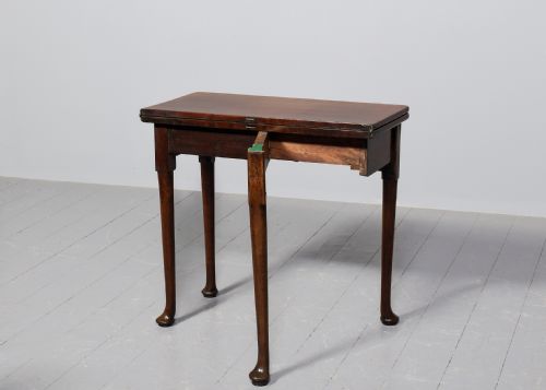 GEORGE II RED WALNUT FOLDOVER TEA TABLE - ADDITIONAL PHOTO 7