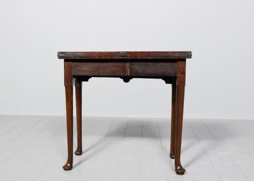 GEORGE II RED WALNUT FOLDOVER TEA TABLE - ADDITIONAL PHOTO 11