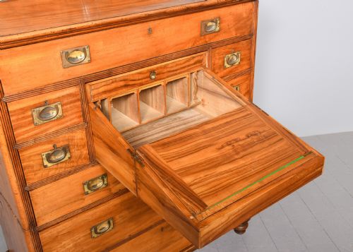IMPRESSIVE TWOPART CAMPHORWOOD SECRETAIRE MILITARY CHEST - ADDITIONAL PHOTO 3