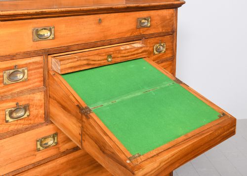 IMPRESSIVE TWOPART CAMPHORWOOD SECRETAIRE MILITARY CHEST - ADDITIONAL PHOTO 4