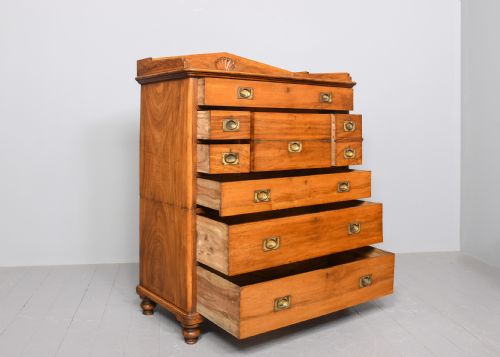 IMPRESSIVE TWOPART CAMPHORWOOD SECRETAIRE MILITARY CHEST - ADDITIONAL PHOTO 5