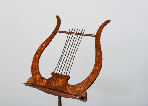 LYRESHAPED INLAID MUSIC STAND - ADDITIONAL PHOTO 1
