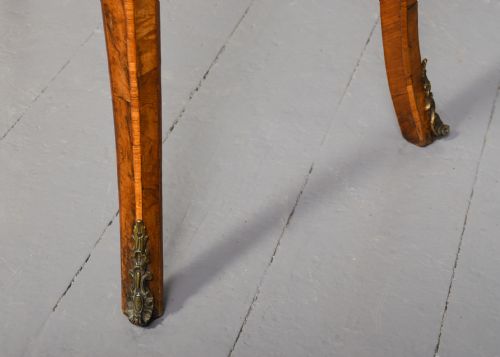 VICTORIAN BURR WALNUT SHAPED SIDE TABLE - ADDITIONAL PHOTO 4