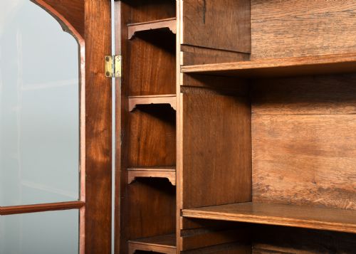 GEORGE II WALNUT BUREAU BOOKCASE - ADDITIONAL PHOTO 4