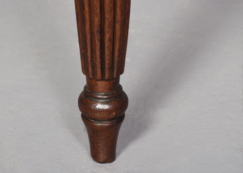 PAIR OF GEORGE III MAHOGANY BUTTONED BURGUNDY COLOURED LEATHER AND BRASSSTUDDED LONG STOOLS - ADDITIONAL PHOTO 7