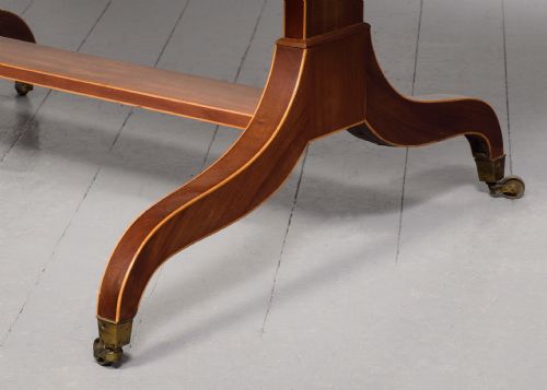 LARGE REGENCY INLAID MAHOGANY SOFA TABLE - ADDITIONAL PHOTO 5