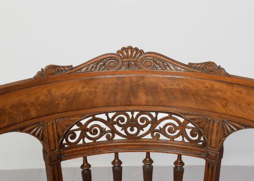 FINE CARVED KLISMOS CHAIR WITH BERGERE SEAT - ADDITIONAL PHOTO 3