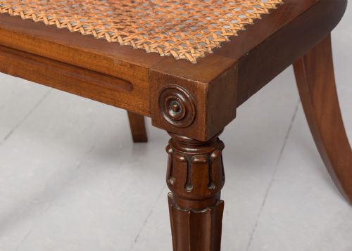 FINE CARVED KLISMOS CHAIR WITH BERGERE SEAT - ADDITIONAL PHOTO 5