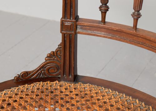 FINE CARVED KLISMOS CHAIR WITH BERGERE SEAT - ADDITIONAL PHOTO 8