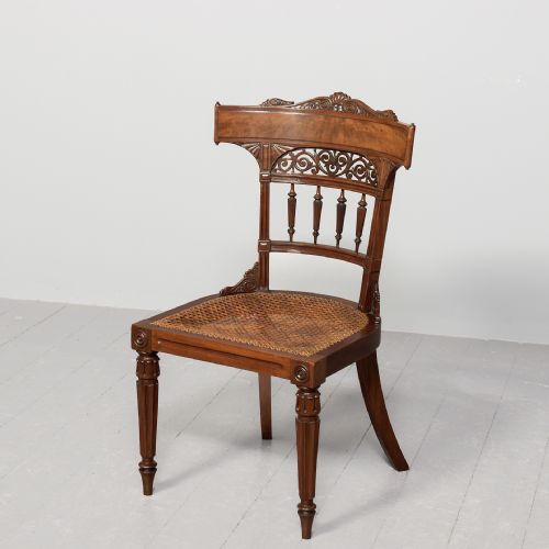 FINE CARVED KLISMOS CHAIR WITH BERGERE SEAT - ADDITIONAL PHOTO 9