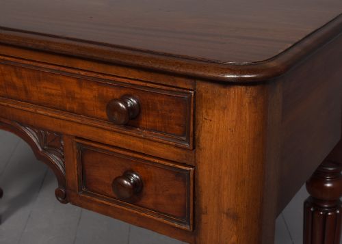 GEORGE IV NEATSIZED MAHOGANY SIDE OR WRITING TABLE - ADDITIONAL PHOTO 4