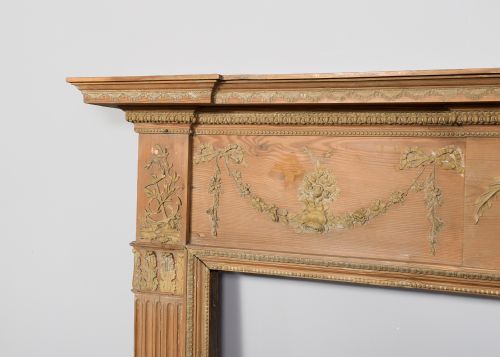 GEORGE III PINE AND CARVED GESSO MANTELPIECE - ADDITIONAL PHOTO 1