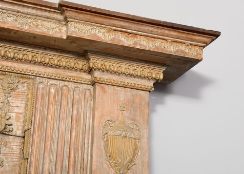 GEORGE III PINE AND CARVED GESSO EDINBURGH MANTELPIECE - ADDITIONAL PHOTO 1