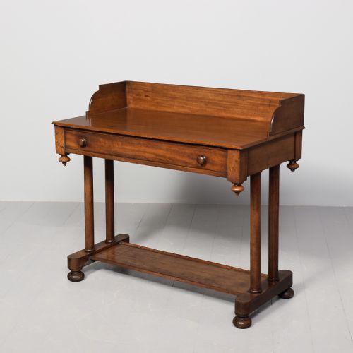 WILLIAM IV MAHOGANY DRESSING TABLESIDE TABLE