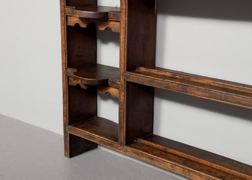 GEORGE III OAK WALL RACK IN EXCELLENT ORIGINAL CONDITION - ADDITIONAL PHOTO 5