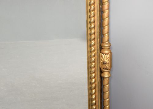 EXCEPTIONAL GILTWOOD REGENCY OVERMANTEL MIRROR WITH GILDING AND MIRROR PLATE - ADDITIONAL PHOTO 2