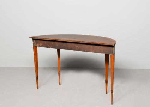 A STYLISH GEORGE III PAINTED AND INLAID DEMILUNE SERVING TABLE - ADDITIONAL PHOTO 6
