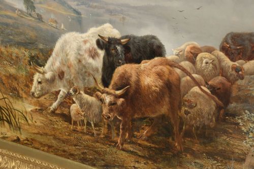 PAIR OF MAGNIFICENT LARGE HIGHLAND SCENE OIL PAINTINGS BY ROBERT CLEMINSON 18441903 - ADDITIONAL PHOTO 3