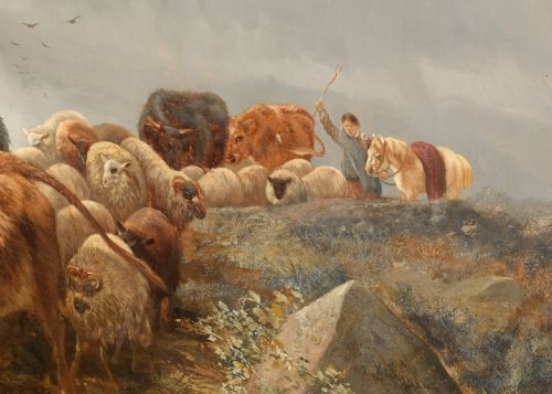 PAIR OF MAGNIFICENT LARGE HIGHLAND SCENE OIL PAINTINGS BY ROBERT CLEMINSON 18441903 - ADDITIONAL PHOTO 5