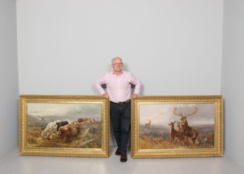 PAIR OF MAGNIFICENT LARGE HIGHLAND SCENE OIL PAINTINGS BY ROBERT CLEMINSON 18441903 - ADDITIONAL PHOTO 6