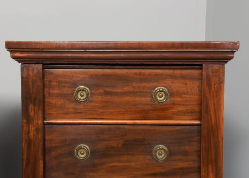 RARE PAIR OF ORIGINAL VICTORIAN MAHOGANY WELLINGTON CHESTS - ADDITIONAL PHOTO 5