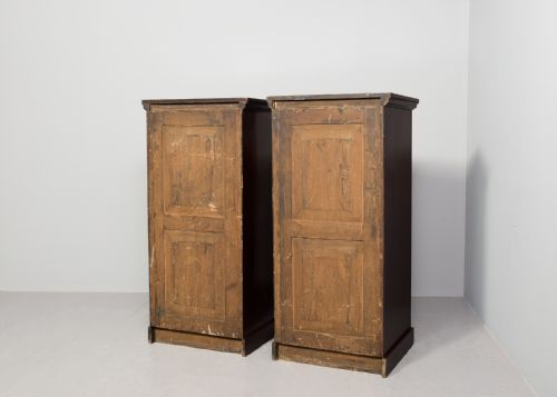 RARE PAIR OF ORIGINAL VICTORIAN MAHOGANY WELLINGTON CHESTS - ADDITIONAL PHOTO 8