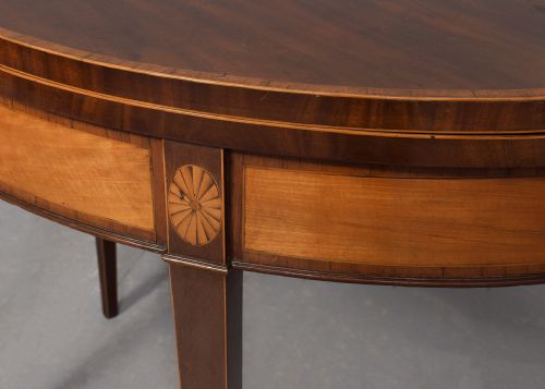 BRUCE BURNS OF EDINBURGH GEORGE III MAHOGANY INLAID CARD TABLE - ADDITIONAL PHOTO 1