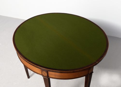 BRUCE BURNS OF EDINBURGH GEORGE III MAHOGANY INLAID CARD TABLE - ADDITIONAL PHOTO 4