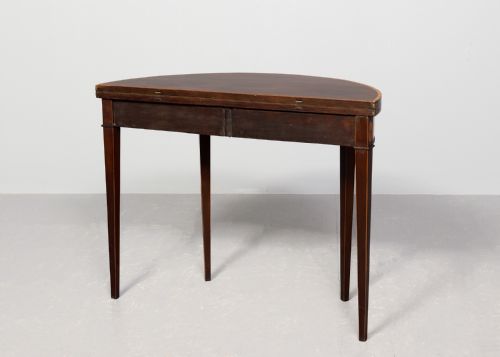 BRUCE BURNS OF EDINBURGH GEORGE III MAHOGANY INLAID CARD TABLE - ADDITIONAL PHOTO 8