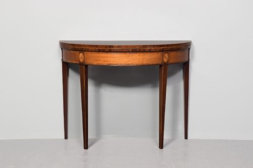 BRUCE BURNS OF EDINBURGH GEORGE III MAHOGANY INLAID CARD TABLE - ADDITIONAL PHOTO 9