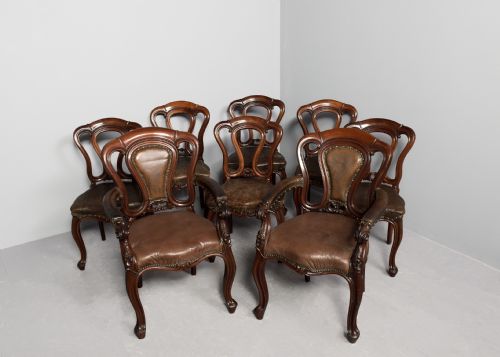 QUALITY SET OF 8 VICTORIAN MAHOGANY DINING CHAIRS - ADDITIONAL PHOTO 1