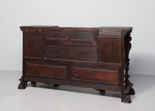 MAGNIFICENT LATE VICTORIAN CARVED MAHOGANY CABINET WITH MIRRORBACK AND CUPBOARDS - ADDITIONAL PHOTO 10