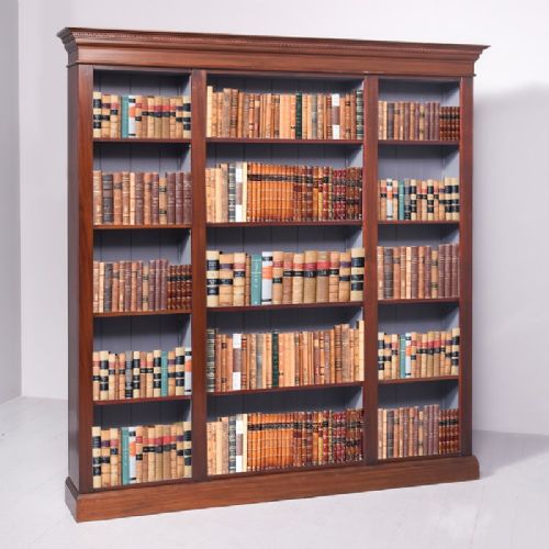 Late 19th Century Georgian-style Tall Mahogany Open Bookcase