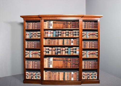 Victorian Mahogany, Breakfront Open Bookcase