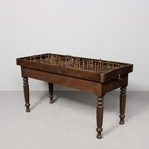 A George IV Free Standing Oak Skittles Game