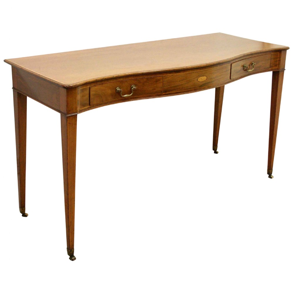 George III Mahogany Serpentine Serving Table