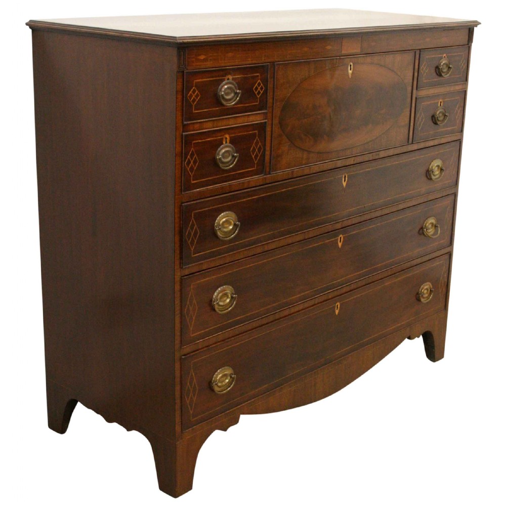 Georgian Scottish Secretaire Chest of Drawers