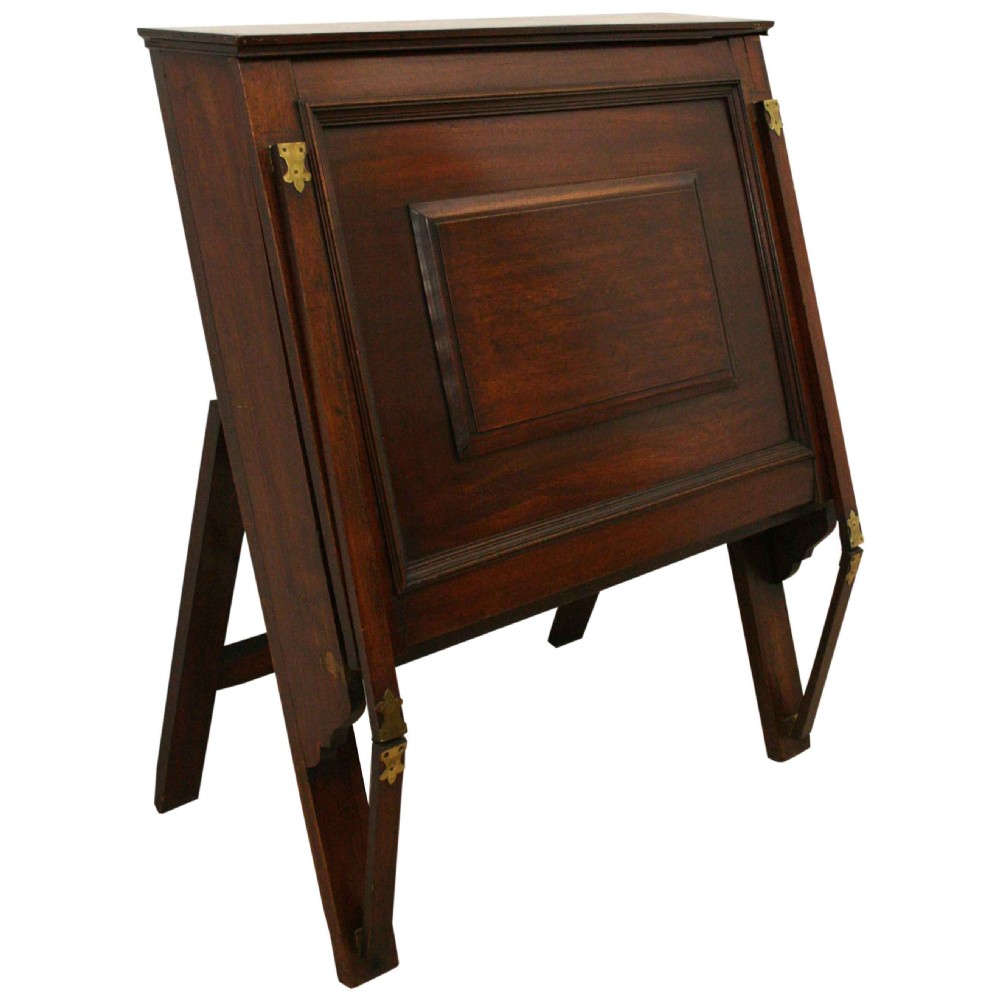 Mahogany Folding Folio Cabinet