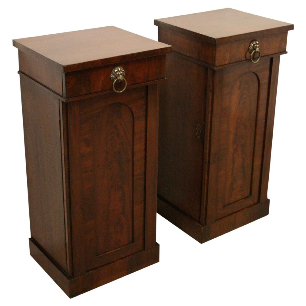Pair of Early Victorian Mahogany Pedestal Cabinets