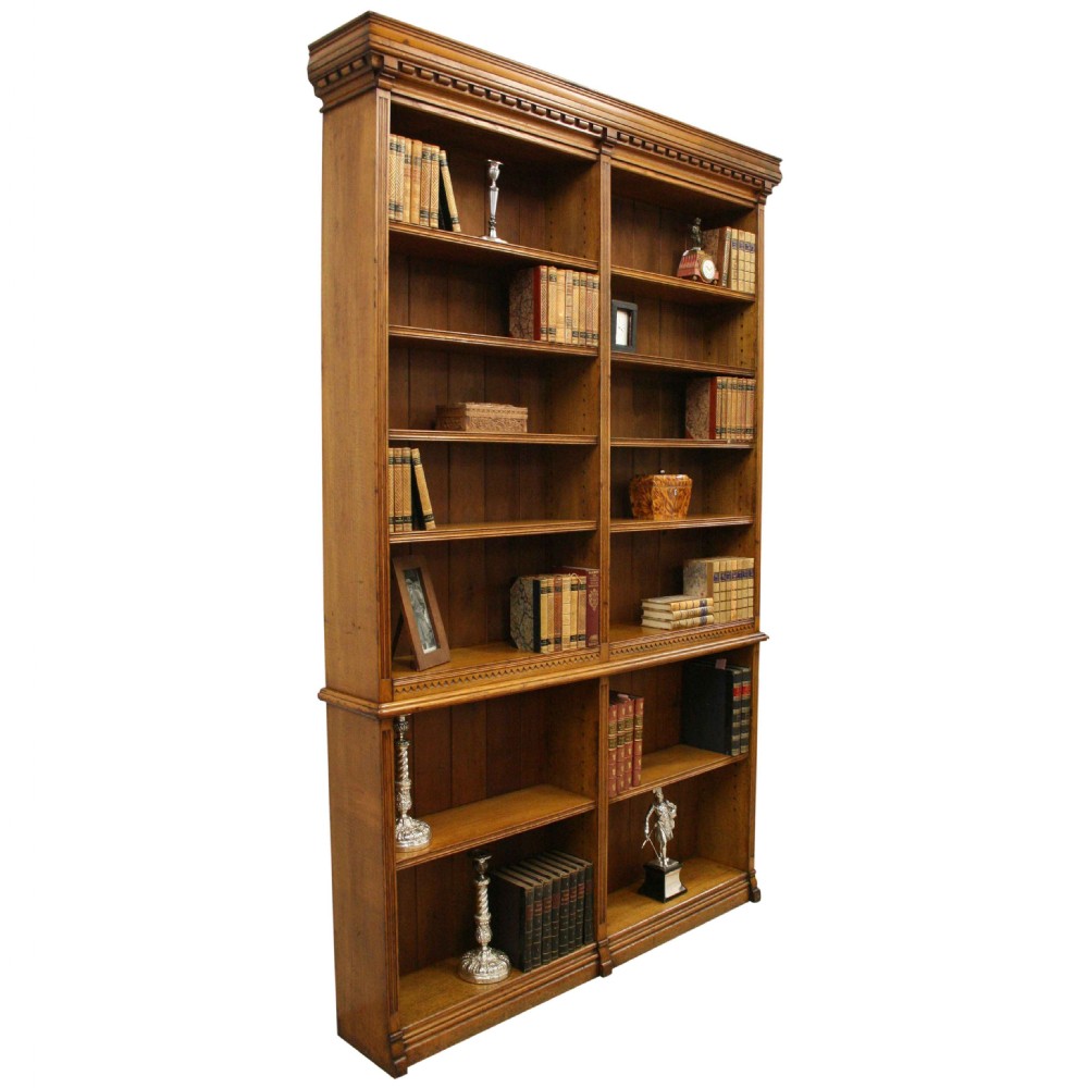 Victorian Oak Open Bookcase
